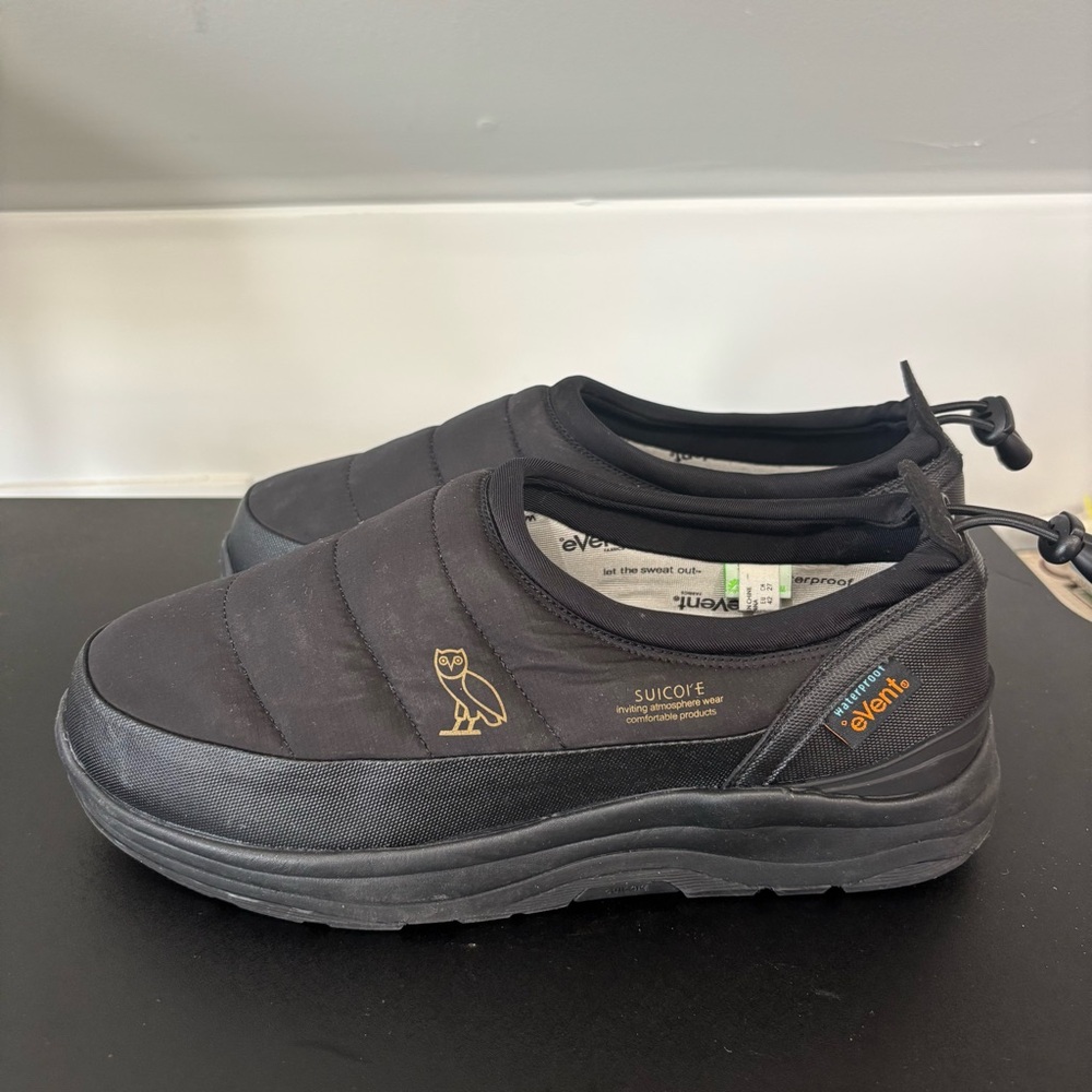 SUICOKE Black Pepper-Evab Loafers, size men’s 9 / women’s 11